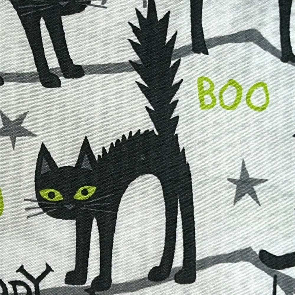 Black cat Happy Halloween shower curtain‎